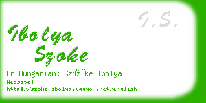 ibolya szoke business card